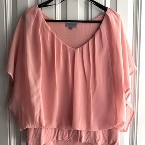 Light pink flowy blouse